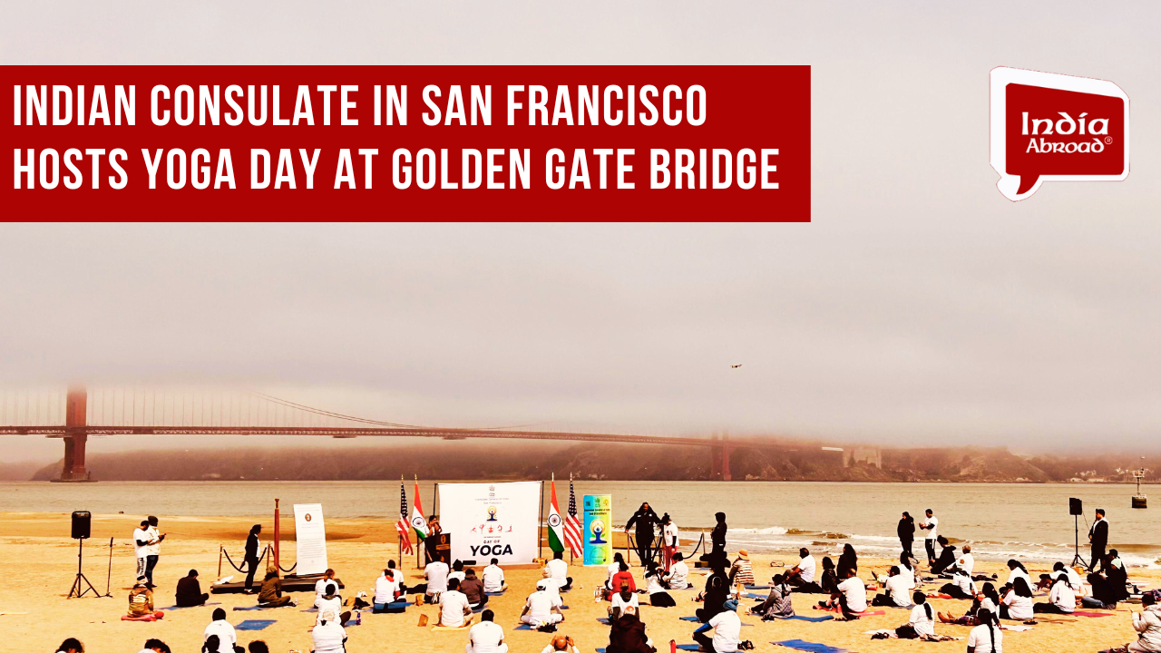 Indian Consulate in San Francisco hosts Yoga Day at Golden Gate Bridge